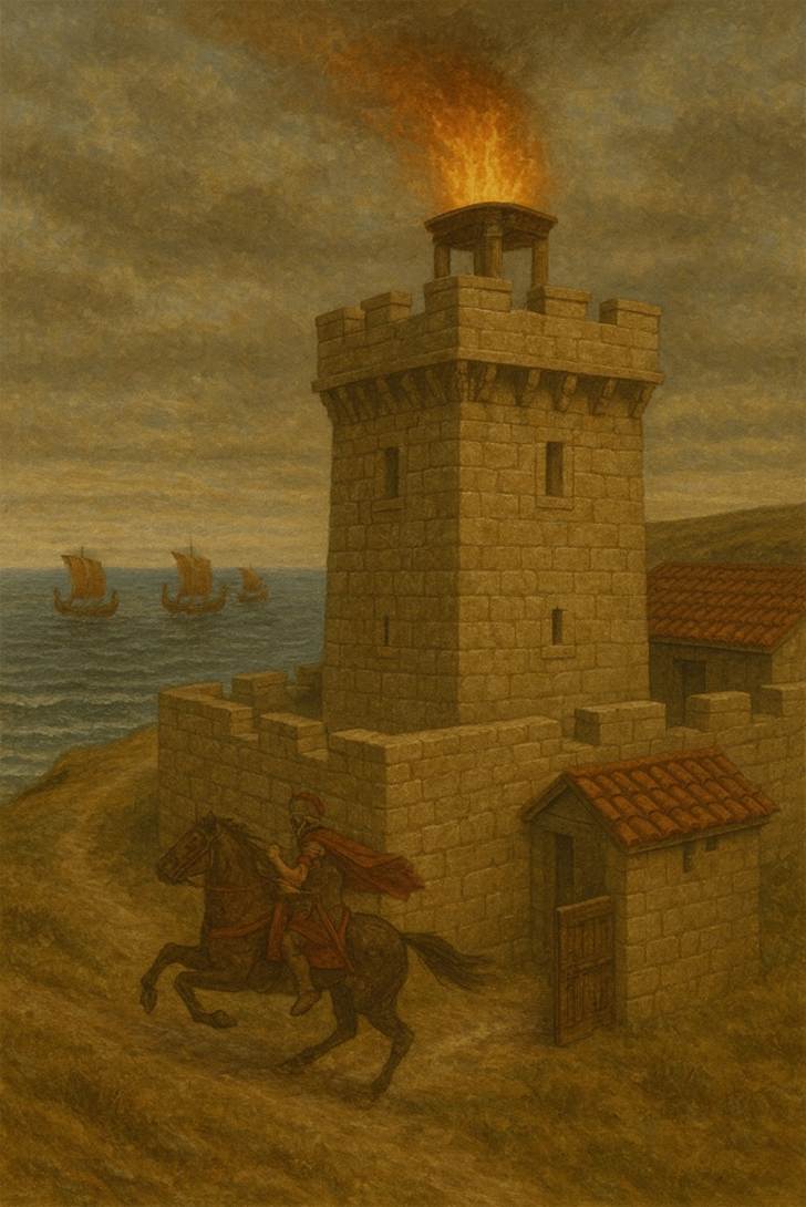 A castle with a tower and a person riding a horse

AI-generated content may be incorrect.